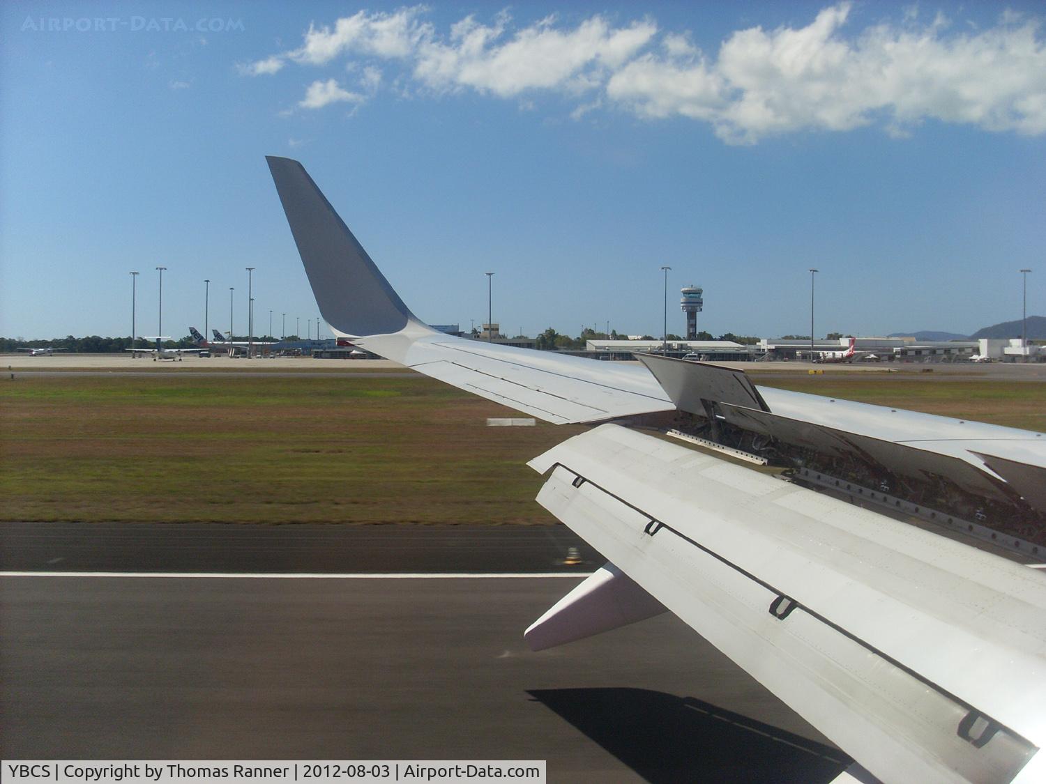 Cairns International Airport, Cairns, Queensland Australia (YBCS) - shorlty after touchdown