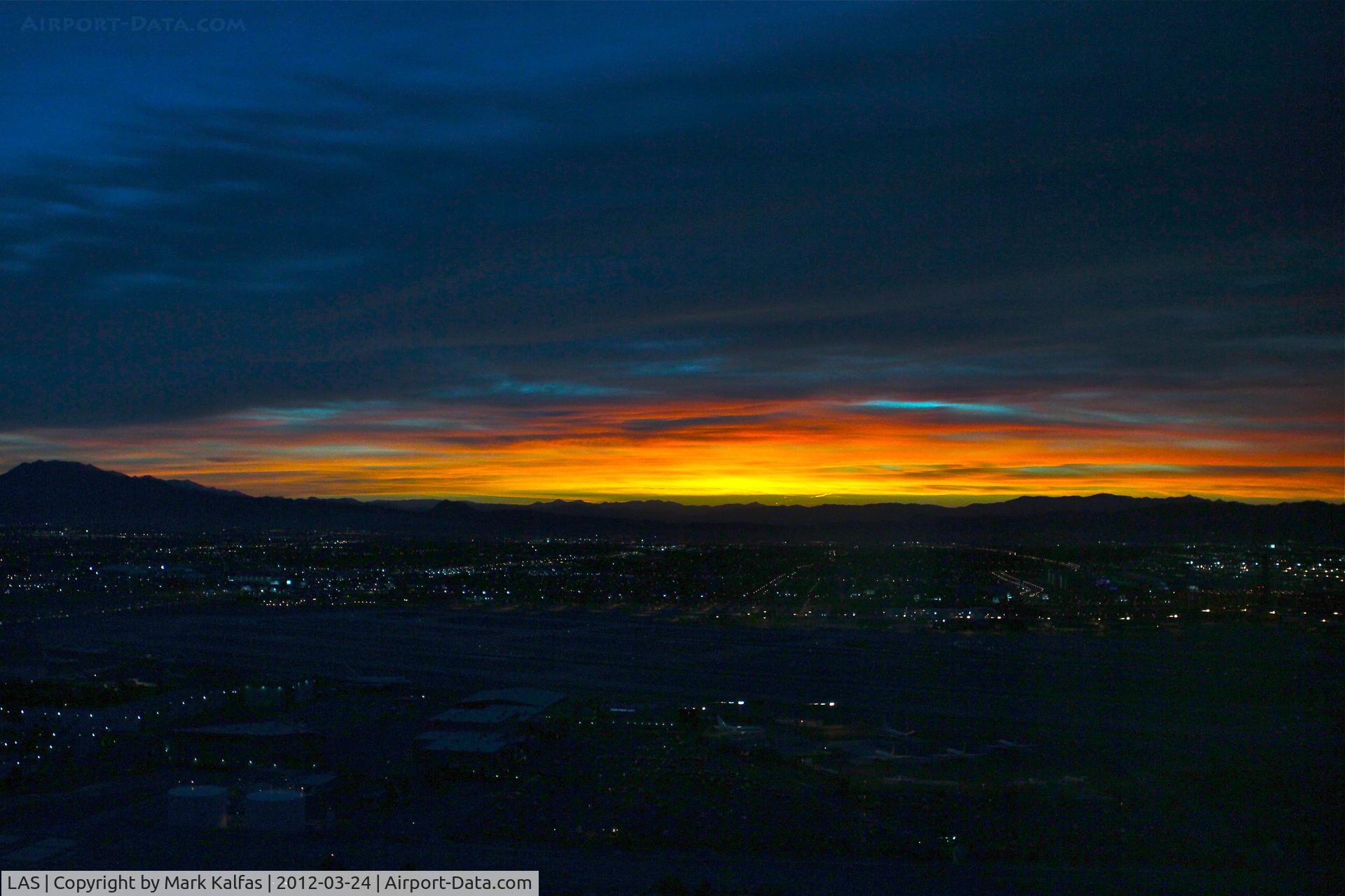Harry Reid International Airport (LAS) - Sunrise over the Gold Coast Terminal at Las Vegas/KLAS.