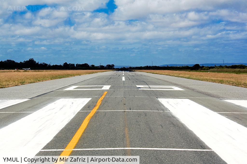YMUL Airport - Runway 05, Murrayfield Airport. Located near Mandurah, Western Australia. Owned by the Royal Aero Club of Western Australia