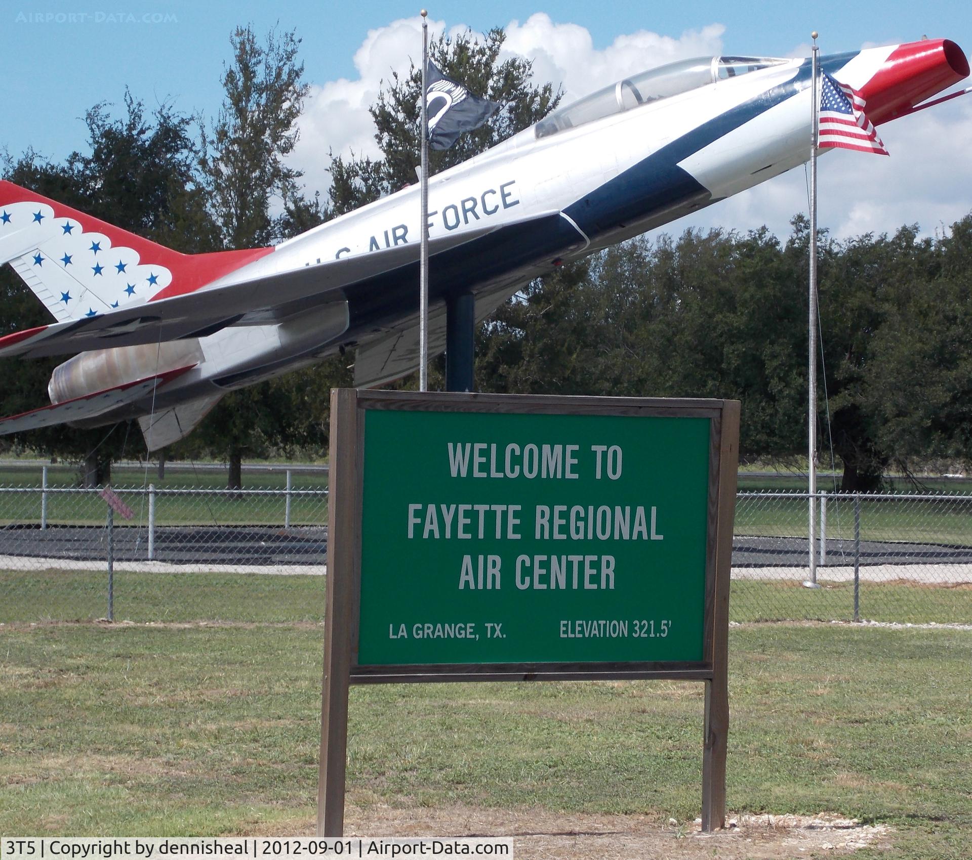 Fayette Regional Air Center Airport (3T5) - Fayette Regional air center airport, La Grange Tx. entrance