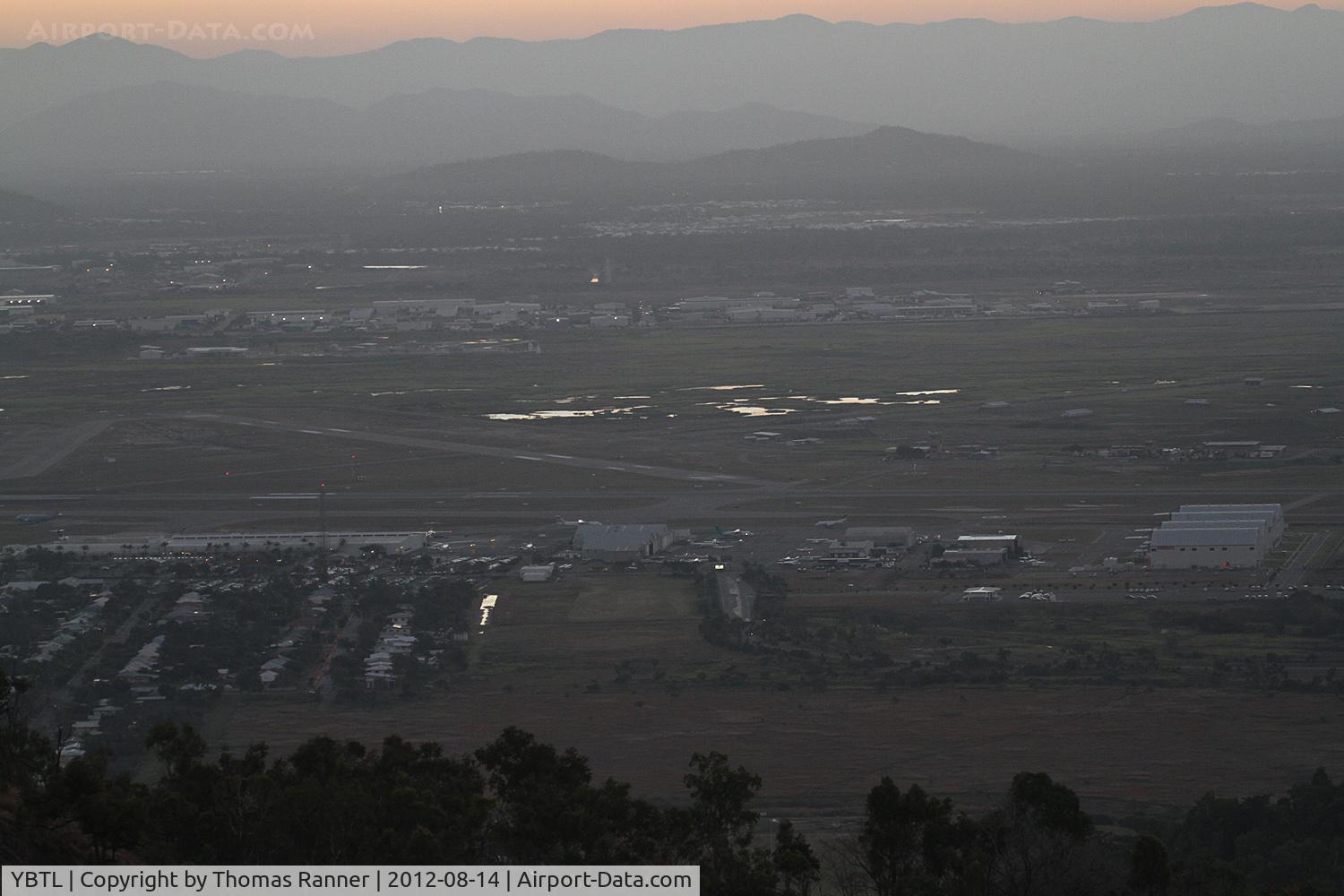Townsville International Airport / RAAF Townsville (joint use), Townsville, Queensland Australia (YBTL) - Airport overview shorty after sunset
