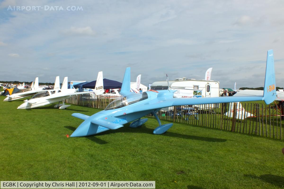 Sywell Aerodrome Airport, Northampton, England United Kingdom (EGBK) - Rutan Long EZ I-BKAK, Co-Z Developments Cozy III G-COZI and Rutan Long EZ G-HAIG at the at the LAA Rally 2012, Sywell