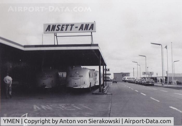 Essendon Airport, Essendon North, Victoria Australia (YMEN) - Essendon Airport taken in 1969 when it was the main Airport for Melbourne. Shows Ansett Terminal enterance. (Scan from print)