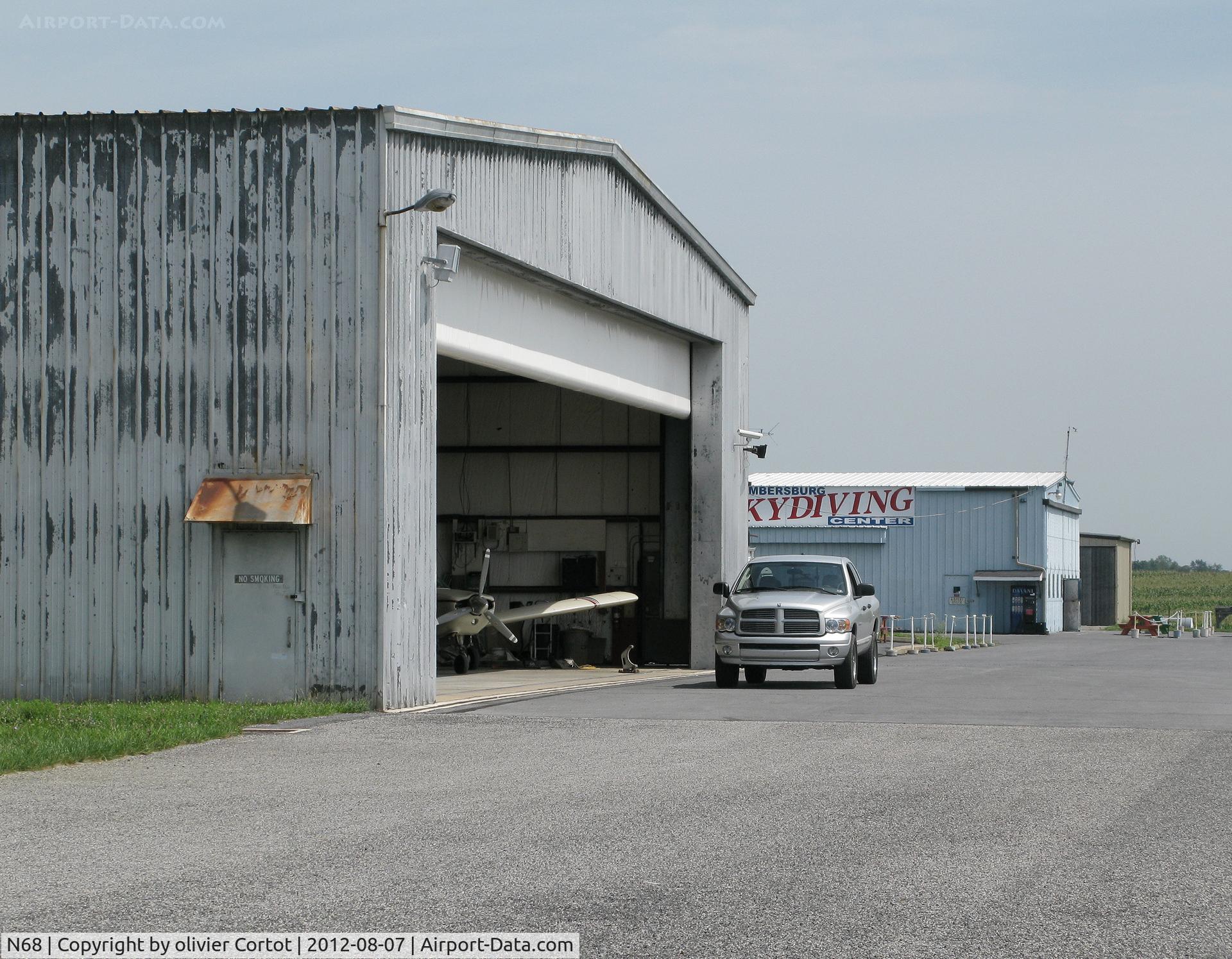 Franklin County Regional Airport (N68) - View of the hangars