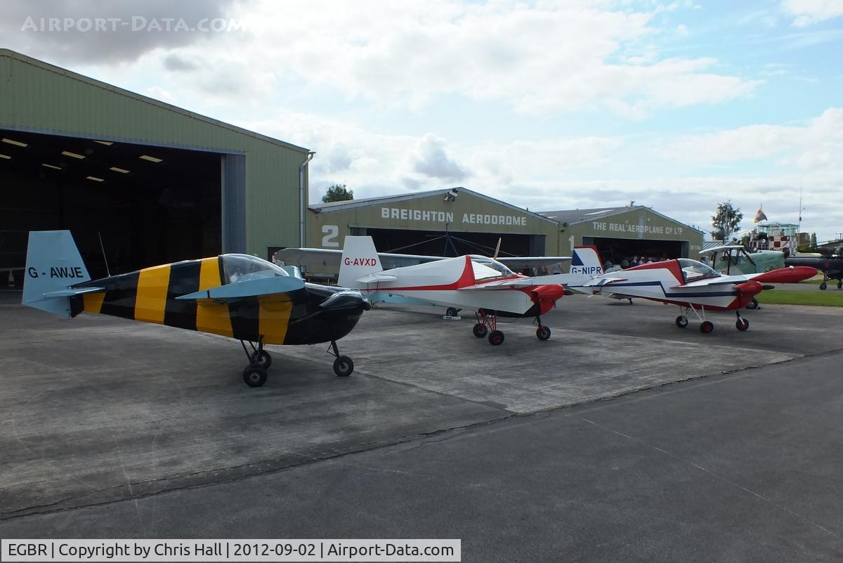 EGBR Airport - Three Slingsby T-66 Nipper's at the Real Aeroplane Club's Wings & Wheels fly-in, Breighton