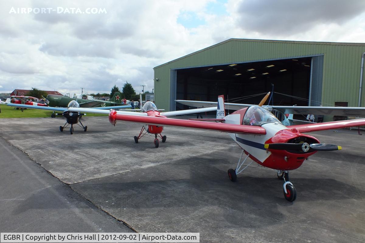 EGBR Airport - Three Slingsby T-66 Nipper's at the Real Aeroplane Club's Wings & Wheels fly-in, Breighton