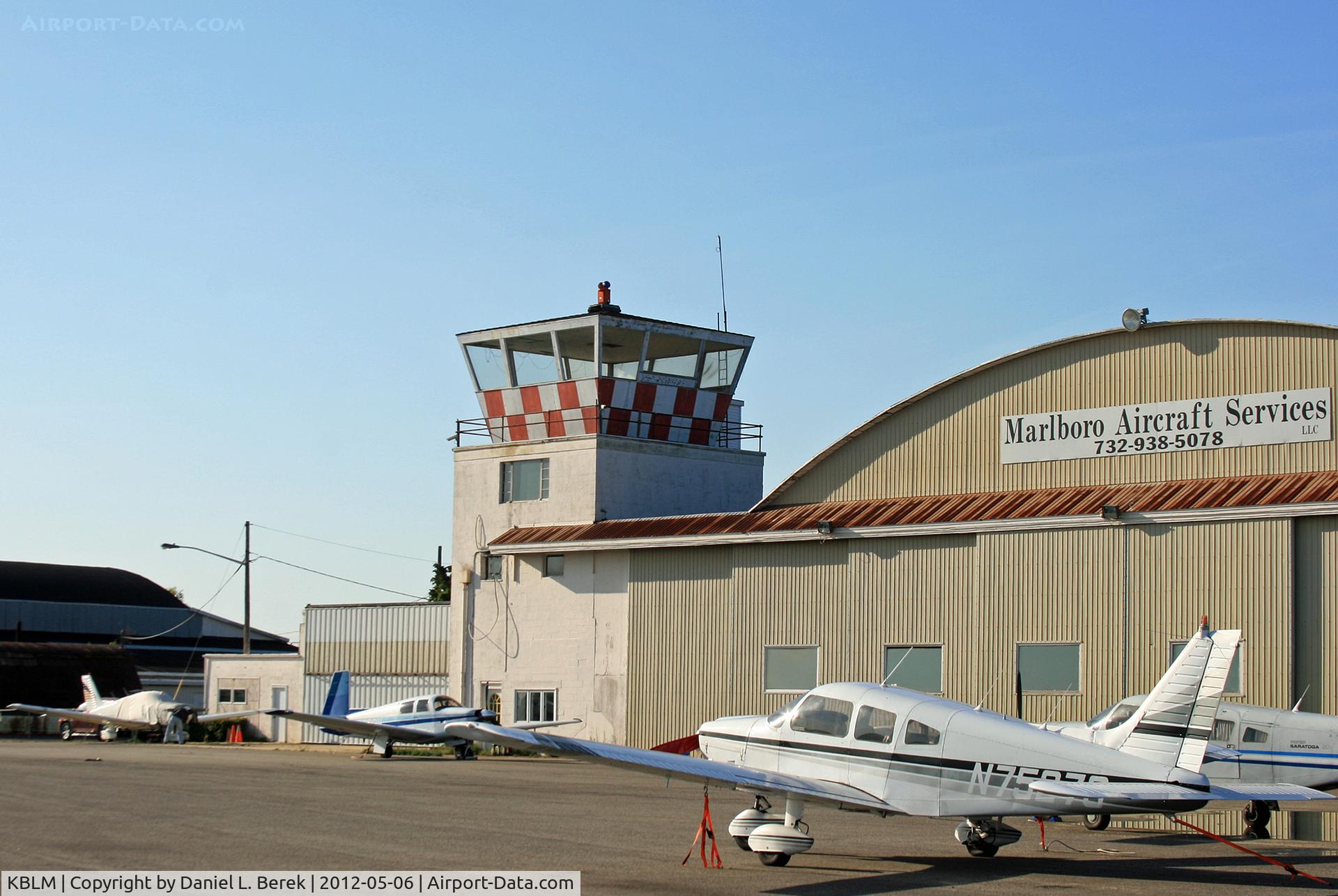 Monmouth Executive Airport (BLM) - Here is an overview of the older general aviation ramp at Monmouth Executive Airport (formerly Allaire).  The fancier biz jets are found in a newer area in the southeastern area.