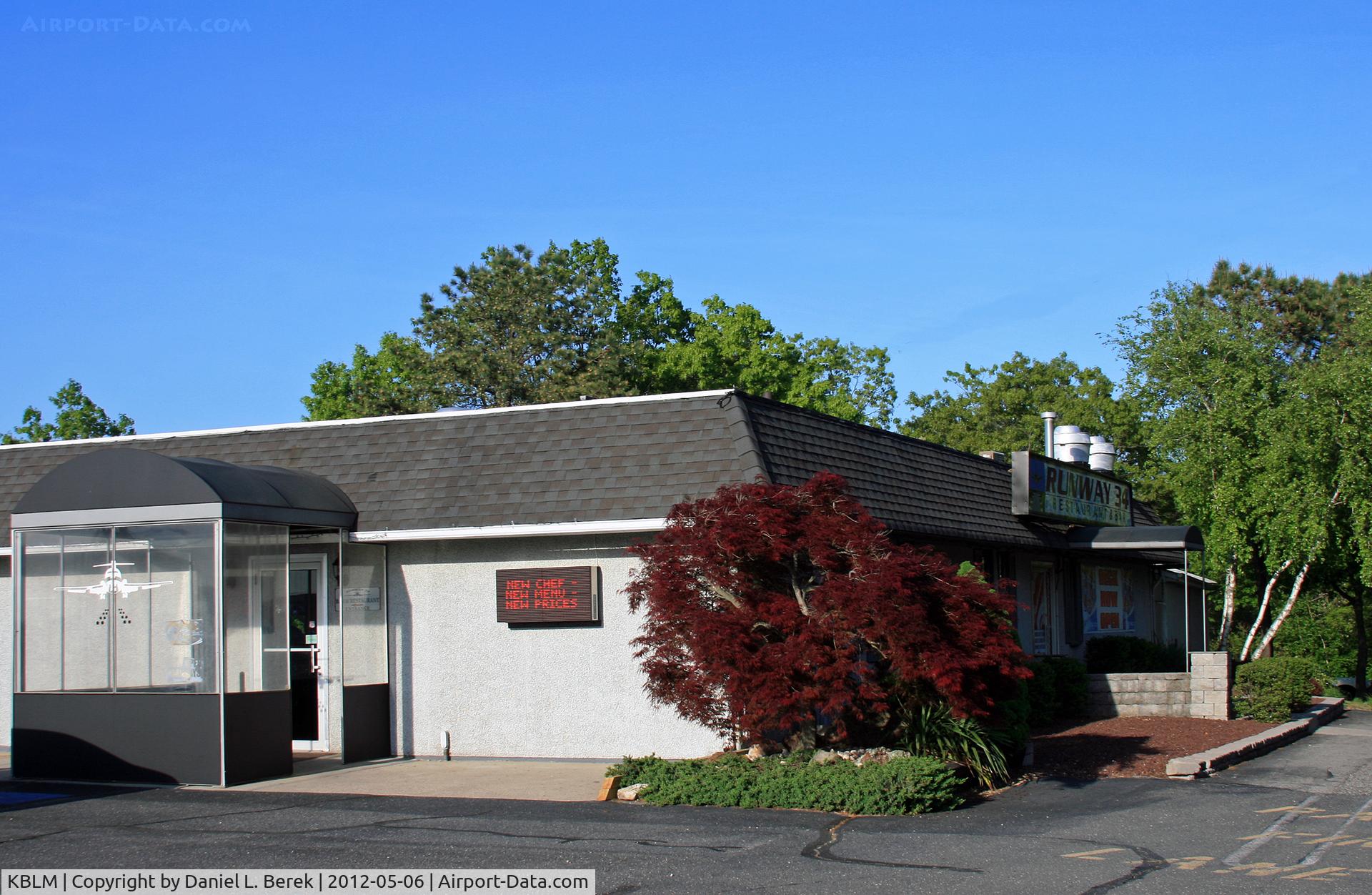 Monmouth Executive Airport (BLM) - The friendly Runway 34 Restaurant serves patrons using Monmouth Executive Airport.