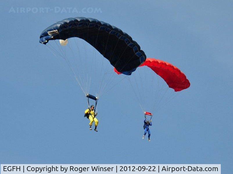 Swansea Airport, Swansea, Wales United Kingdom (EGFH) - Skydiving from 12000 feet with Skydive Swansea at Swansea Airport.