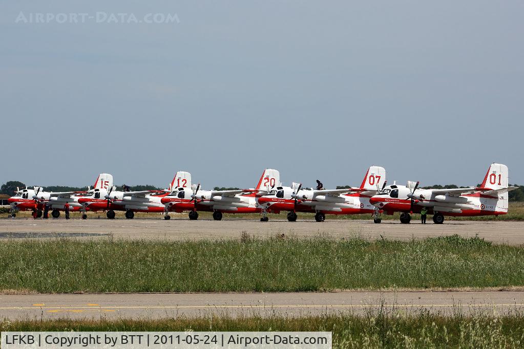 Bastia Poretta Airport, Bastia France (LFKB) - 5 Conair S2 Firecat just arrived from the continent for the fire season