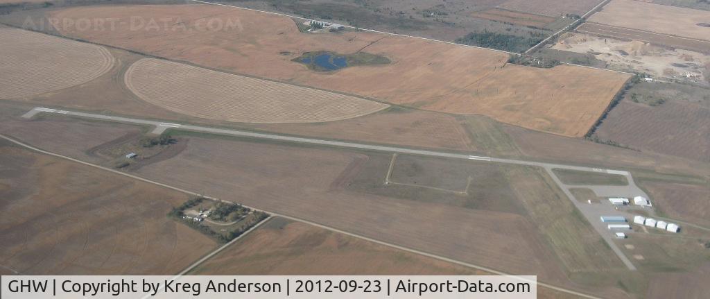 Glenwood Municipal Airport (GHW) - Flying over Glenwood Municipal Airport in Glenwood, MN at 5500 ft.