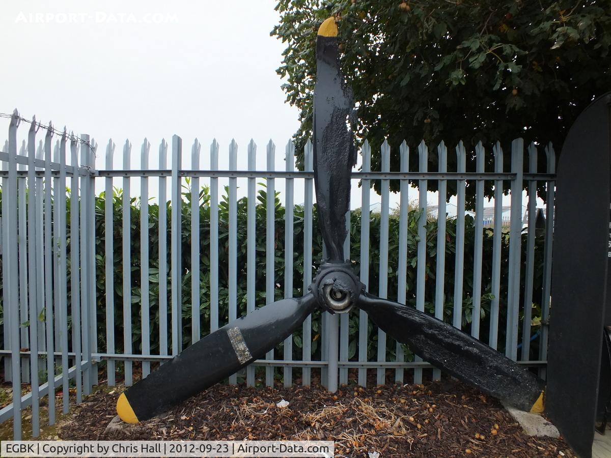 Sywell Aerodrome Airport, Northampton, England United Kingdom (EGBK) - Douglas C-47 Dakota propeller which was found buried on the airfield during construction of the all-weather runway, now preserved at the Sywell Aviation Museum