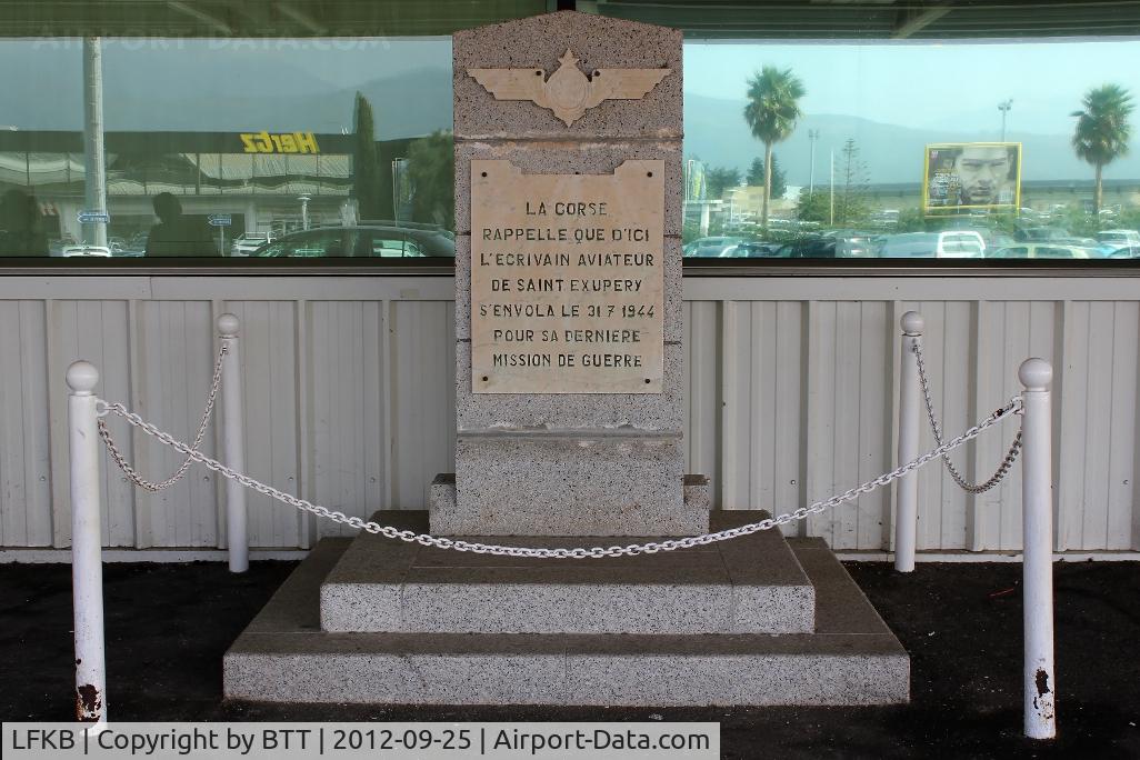Bastia Poretta Airport, Bastia France (LFKB) - Memorial for the last take-off of the writer and war pilot Antoine de Saint-Exupery