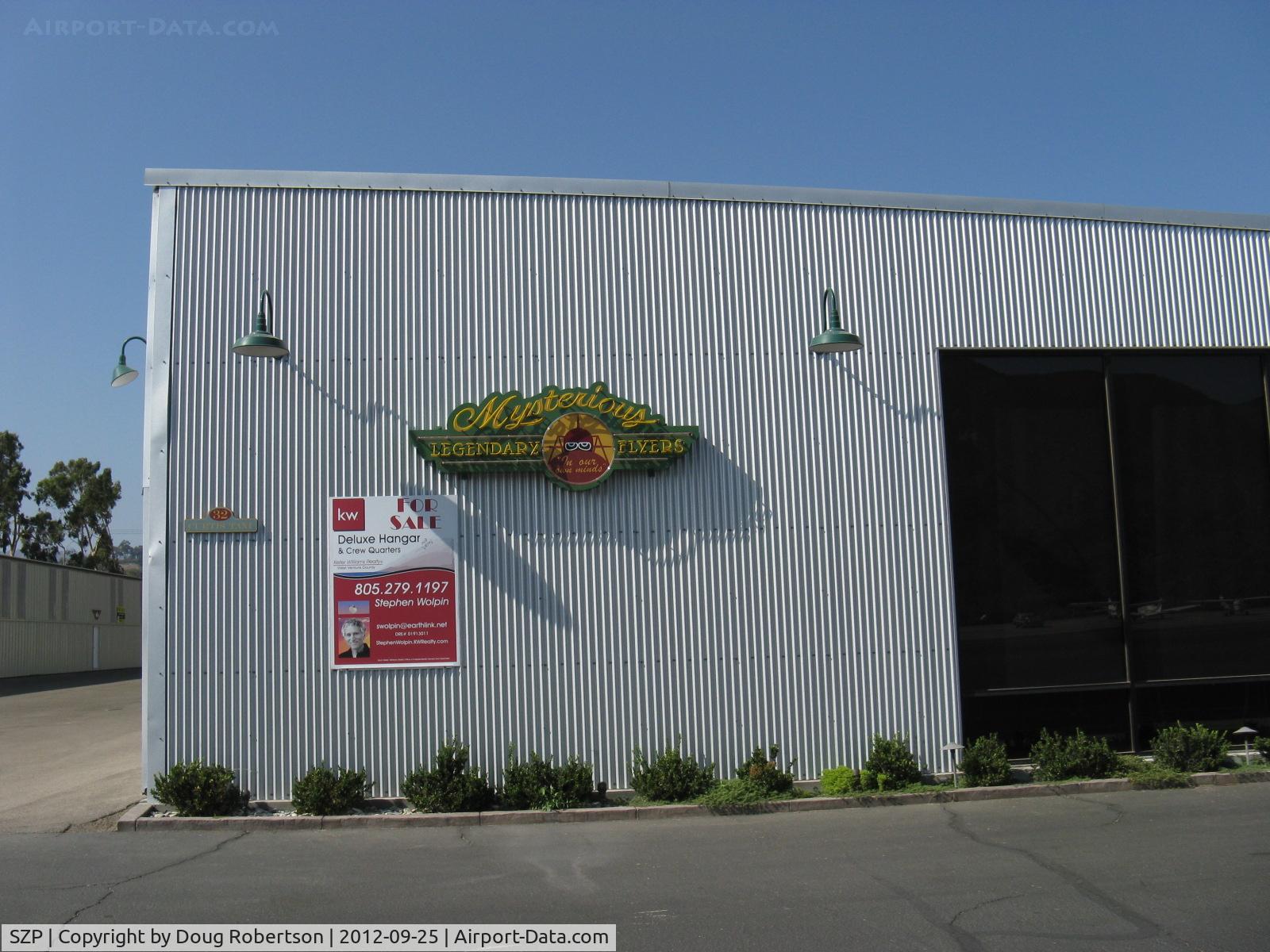 Santa Paula Airport (SZP) - Large, deluxe hangar FOR SALE-New broker listing. Prime location.