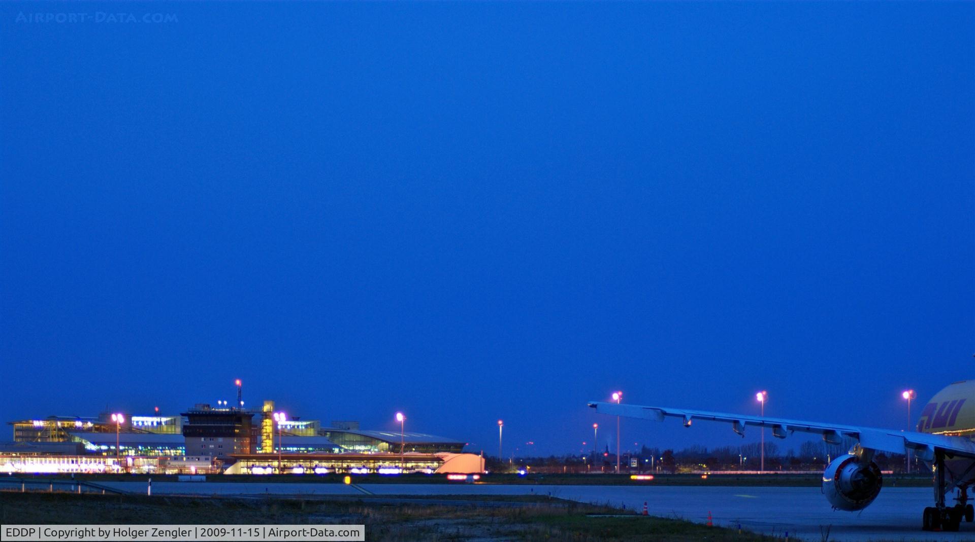 Leipzig/Halle Airport, Leipzig/Halle Germany (EDDP) - View from DHL Air Hub to LEJ Airport buildings.....