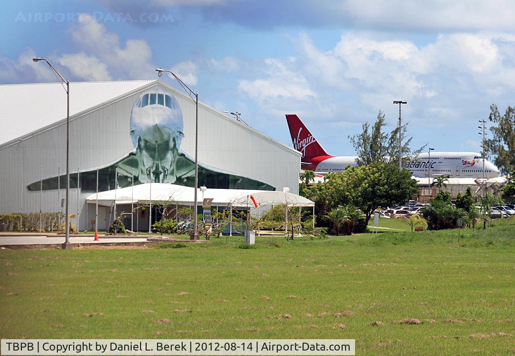 Grantley Adams International Airport, Bridgetown Barbados (TBPB) - The Concorde Experience museum is located on the eastern periphery of the airport.  The irony in this photograph is that Sir Richard Branson wanted to buy a British Airways Concorde and continue to offer supersonic air transport.