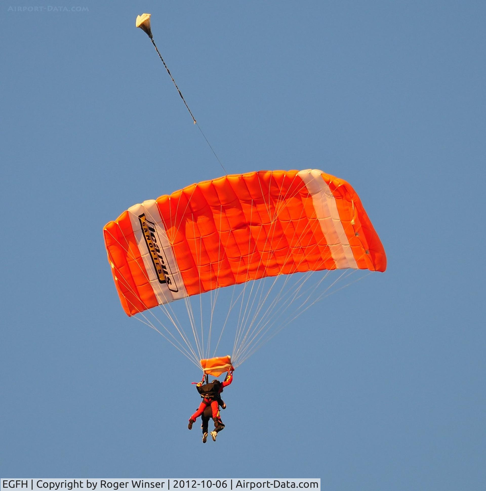 Swansea Airport, Swansea, Wales United Kingdom (EGFH) - Tandem skydive for charity with Skydive Swansea.
