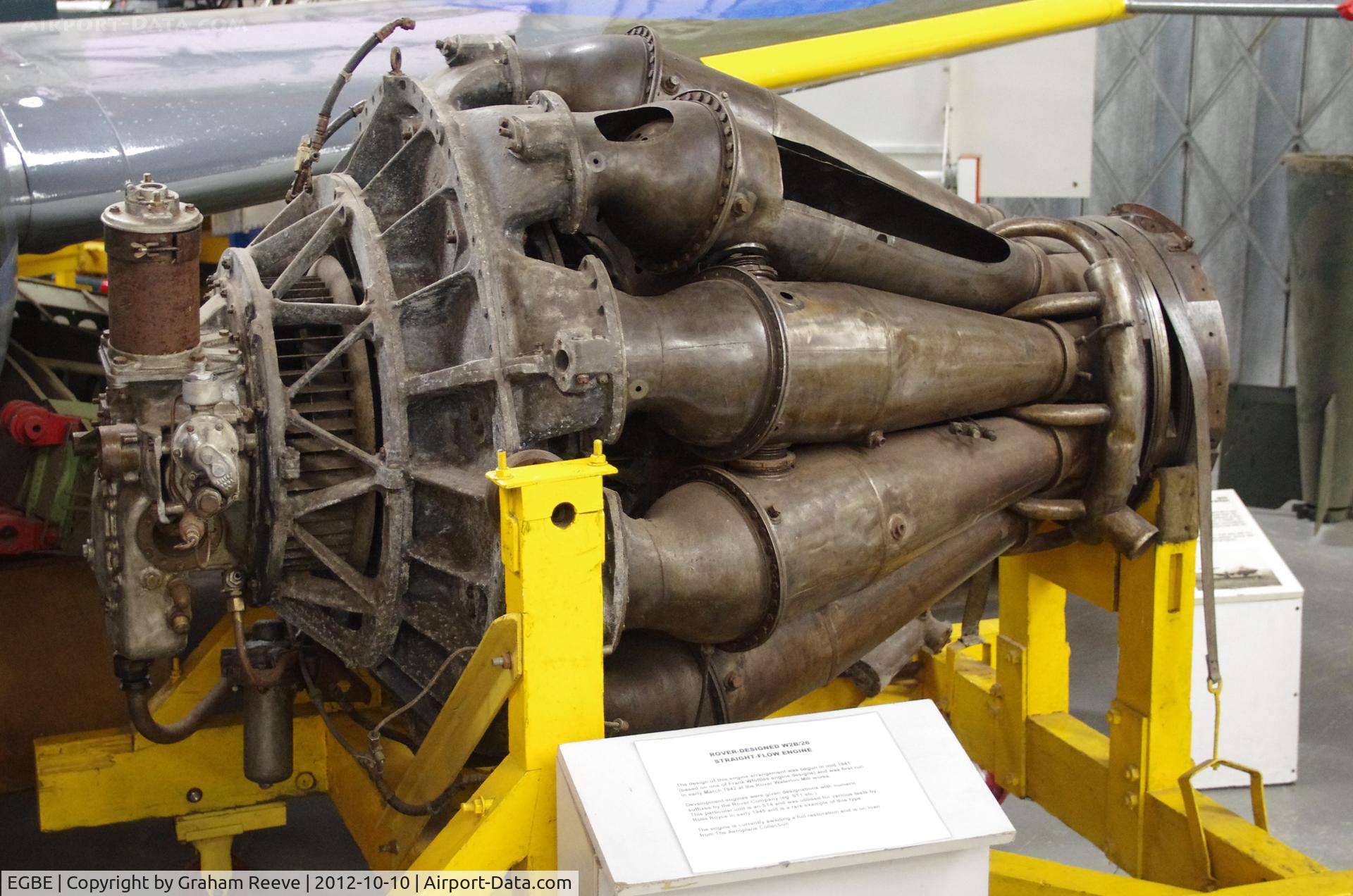 Coventry Airport, Coventry, England United Kingdom (EGBE) - Rover desiigned W2B/26 straight flow engine preserved at the Midland Air Museum.