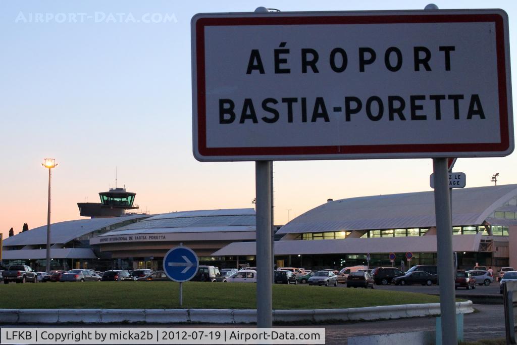 Bastia Poretta Airport, Bastia France (LFKB) - Terminal of Poretta at sunrise