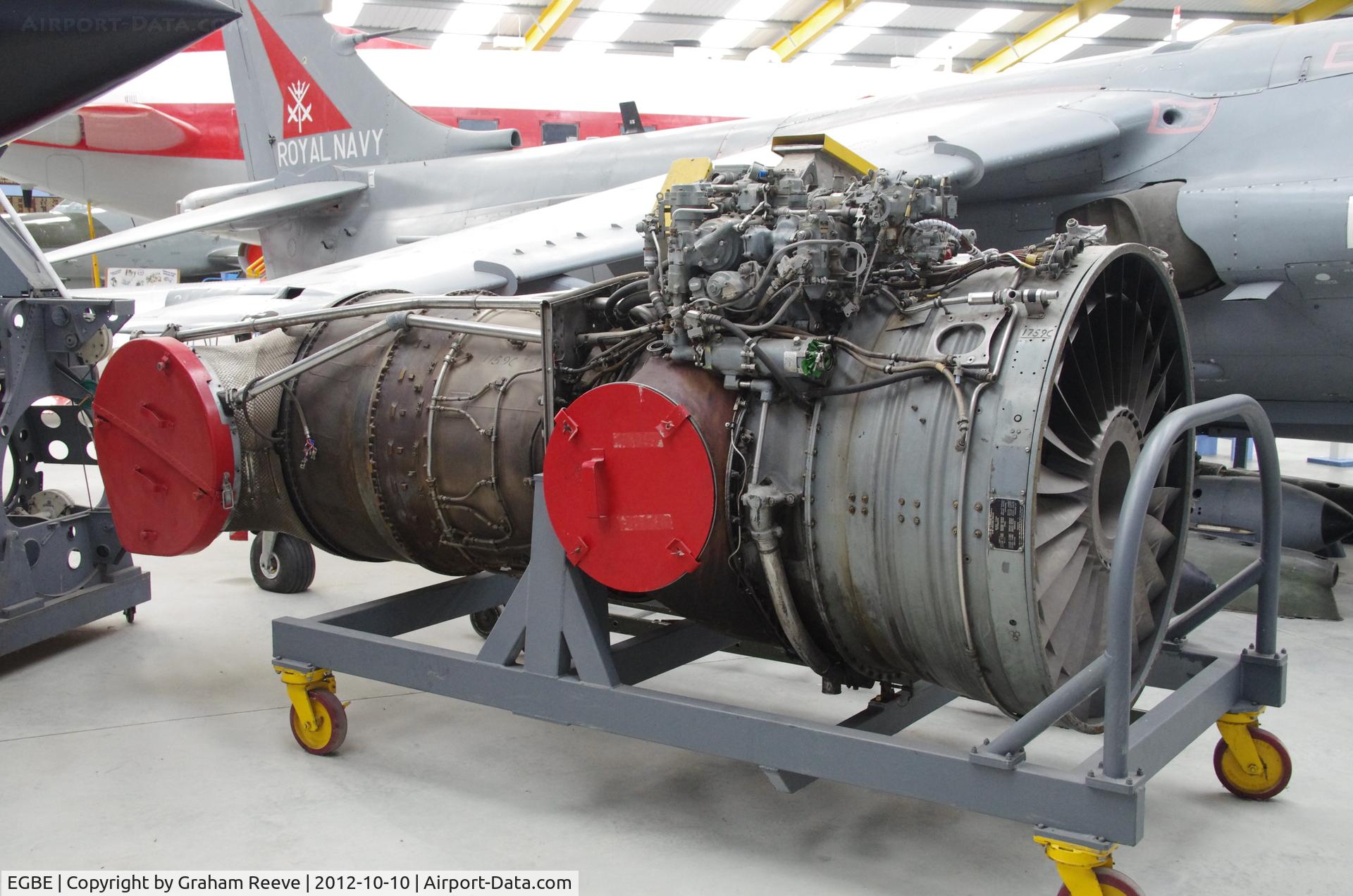 Coventry Airport, Coventry, England United Kingdom (EGBE) - Rolls Royce Pegasus engine preserved at the Newark Air Museum.