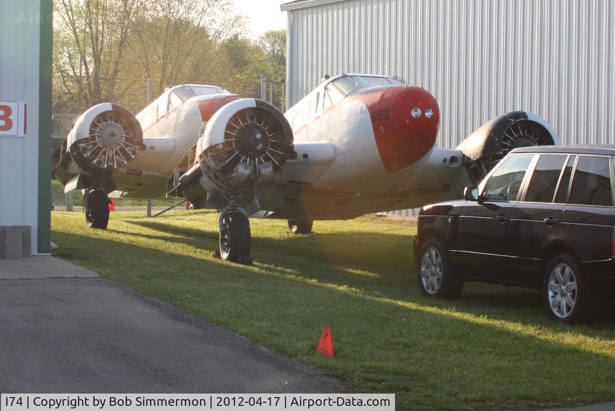 Grimes Field Airport (I74) - A couple of Beech D-18/C-45's awaiting restoration at Urbana, Ohio.