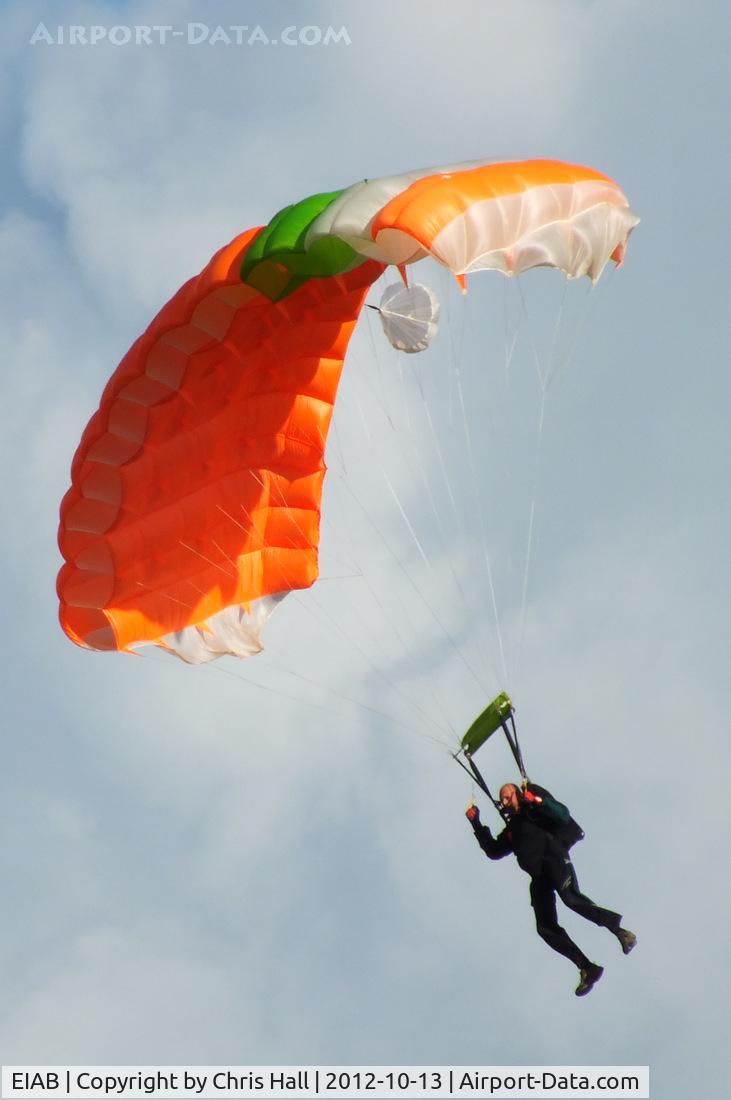 EIAB Airport - parachutist at Abbeyshrule Airport, Ireland