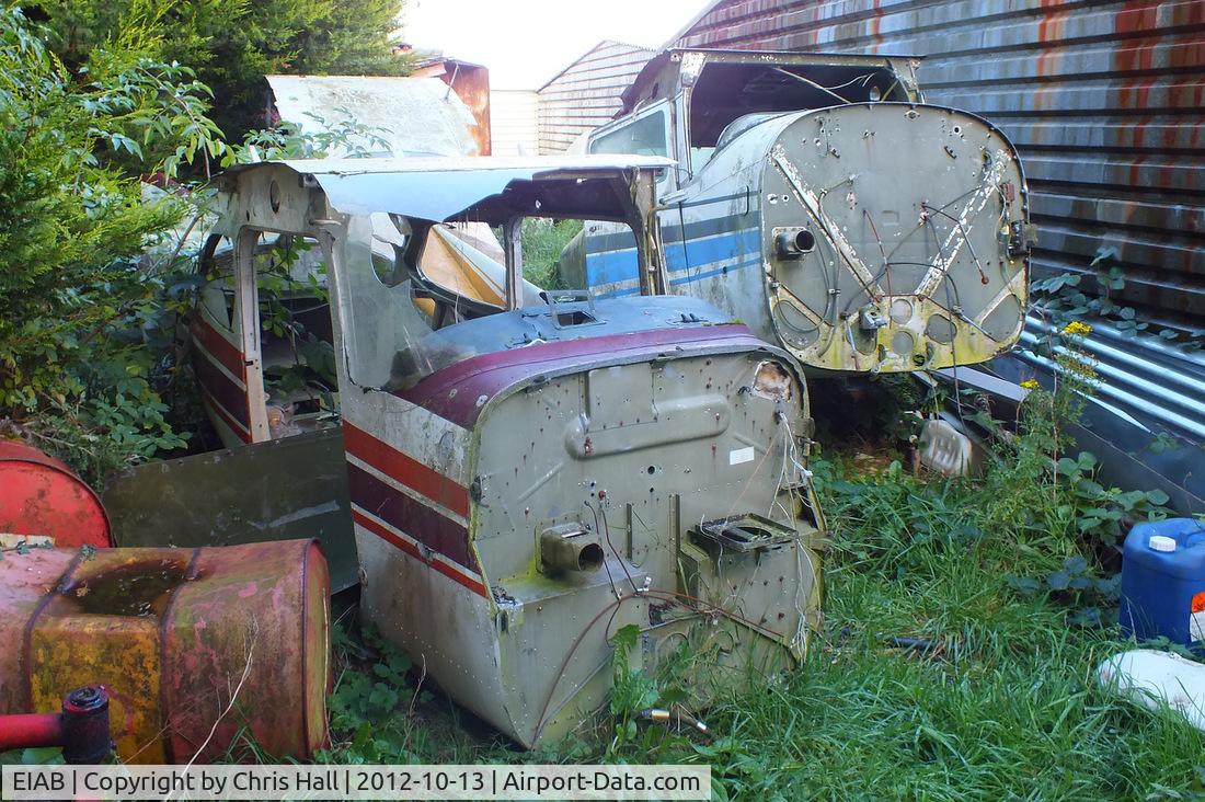 EIAB Airport - the bone yard behind the hangars at Abbeyshrule