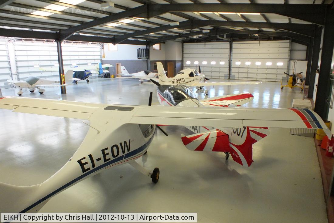 EIKH Airport - inside the hangar at Kilrush Airfield, Ireland