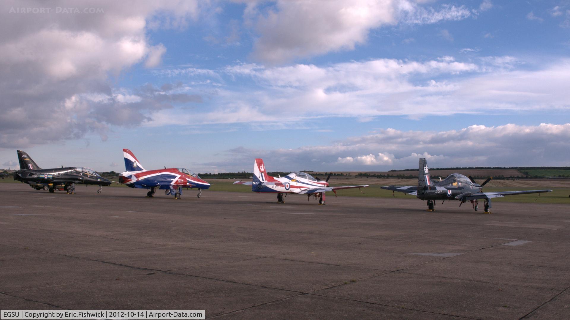 Duxford Airport, Cambridge, England United Kingdom (EGSU) - The last show from The RAF display team at IWM Duxford Autumn Air Show, October 2012. Thanks, guys. Will miss your superb airmanship.
