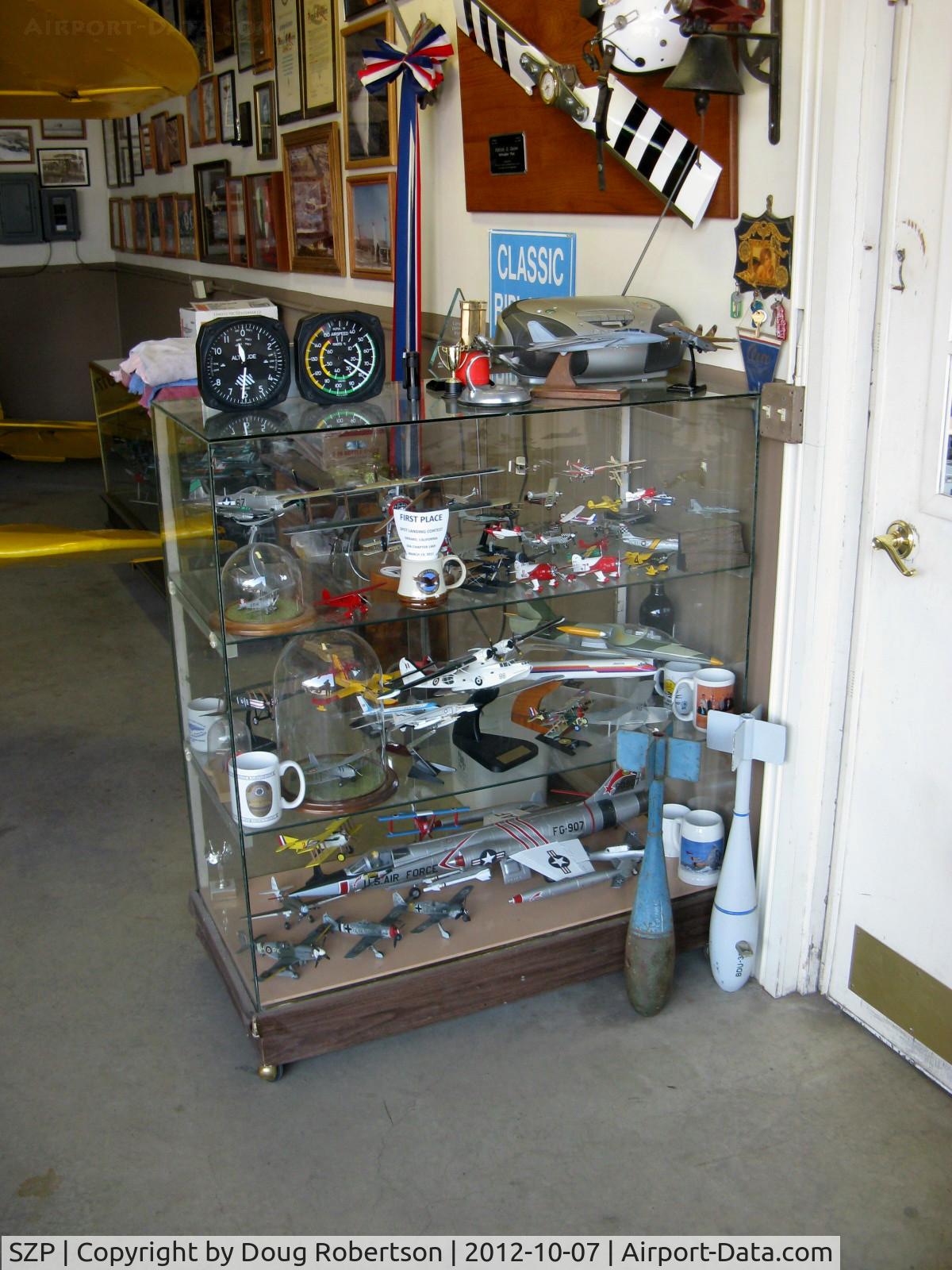 Santa Paula Airport (SZP) - Aviation Museum of Santa Paula. The Quinn Museum Hangar, home of N1017U, 1939 Bucker Jungmann C.A.S.A. 1.131 .