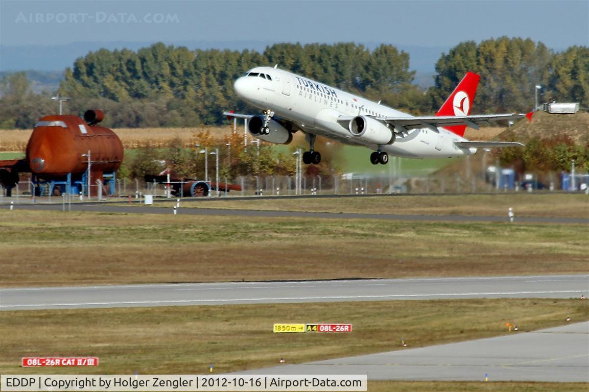 Leipzig/Halle Airport, Leipzig/Halle Germany (EDDP) - Take-off on runway 26R. On the right behind aircraft visitor´s hill and on the left fire training area.