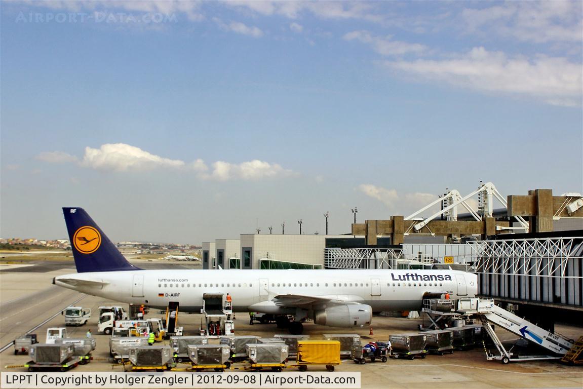 Portela Airport (Lisbon Airport), Portela, Loures (serves Lisbon) Portugal (LPPT) - Preparations for return flight to FRA are running at gate 123......