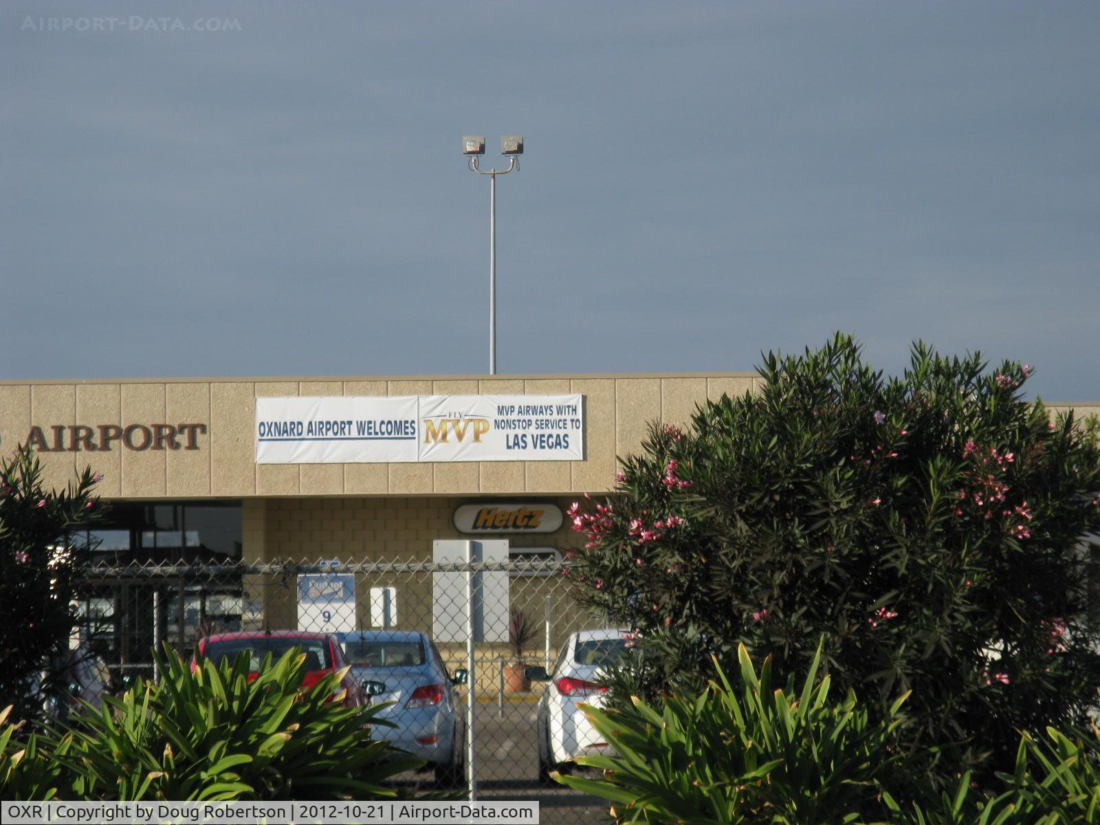 Oxnard Airport (OXR) - Announcing new passenger tour non-stop VIP service offered by MVP Airways. Flying 30 passenger SAAB 340B twin turboprop regional airliner flights. See www.flymvp.com This company failed within month/s of announcement.