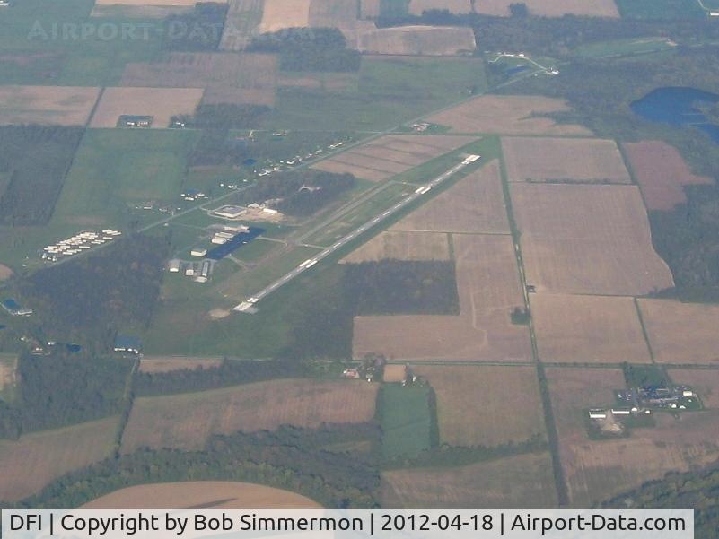 Defiance Memorial Airport (DFI) - Looking west from 4500'