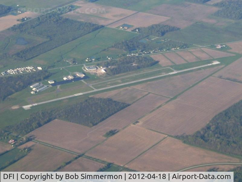 Defiance Memorial Airport (DFI) - Looking SW at 4500'