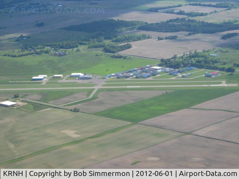 New Richmond Regional Airport (RNH) - Looking SW at hangers on the north end of the field.