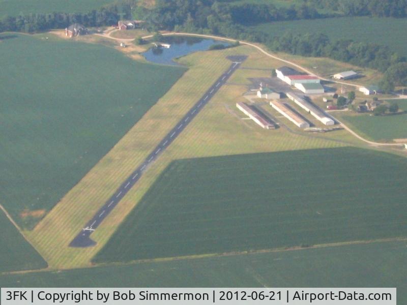 Franklin Flying Field Airport (3FK) - Looking south