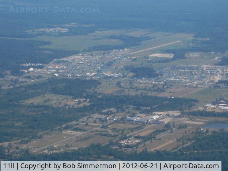Himsel Army Airfield Airport (11II) - Looking SE from about 7 miles out.