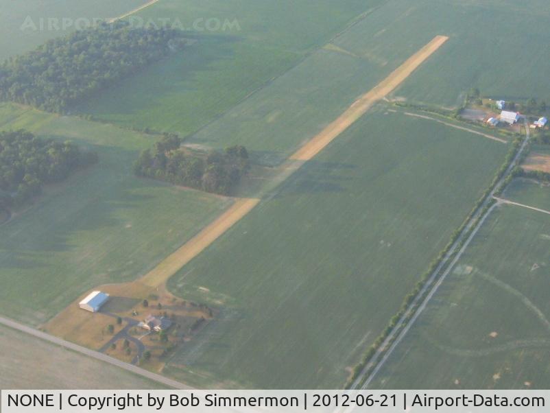 NONE Airport - Uncharted airstrip just north of Greenville, Ohio on Co. Hwy. 32.  Looking SE.