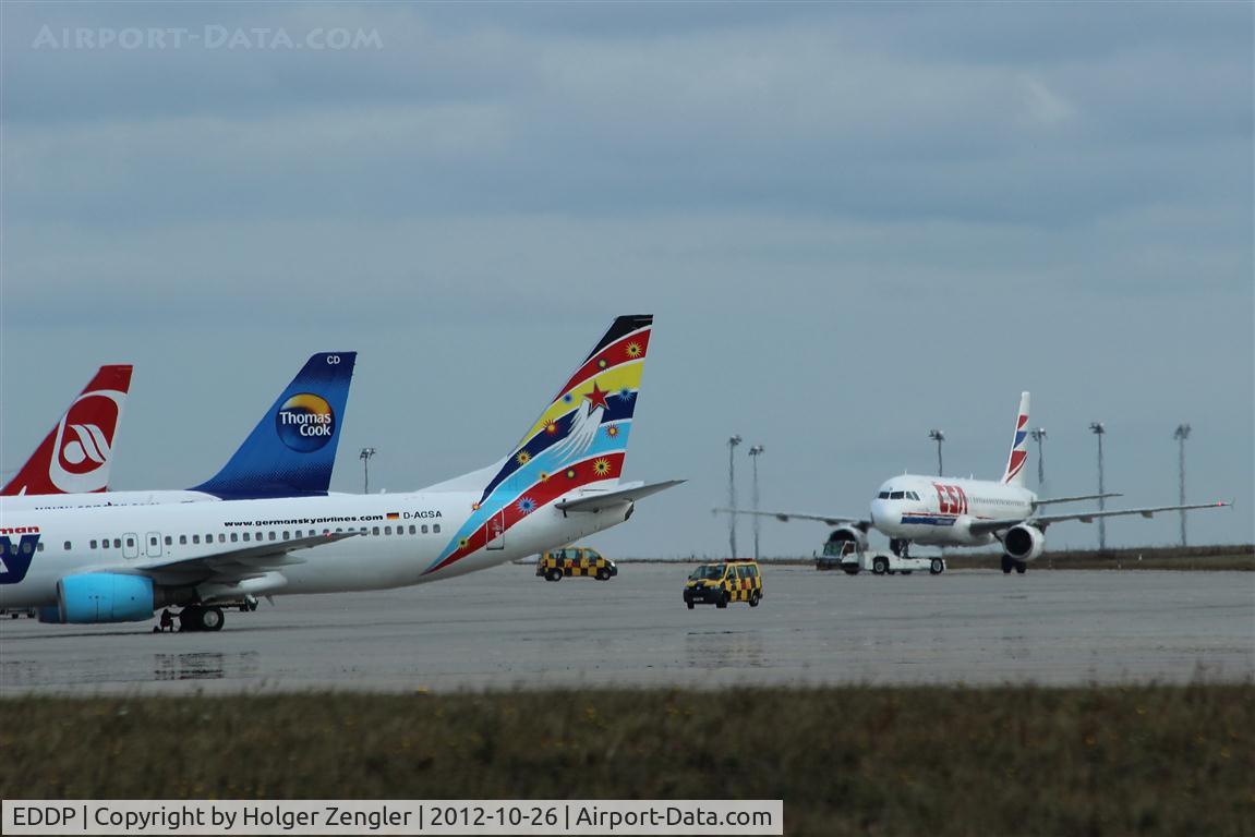 Leipzig/Halle Airport, Leipzig/Halle Germany (EDDP) - Still life with potato bugs on an unnormal afternoon on apron 1....