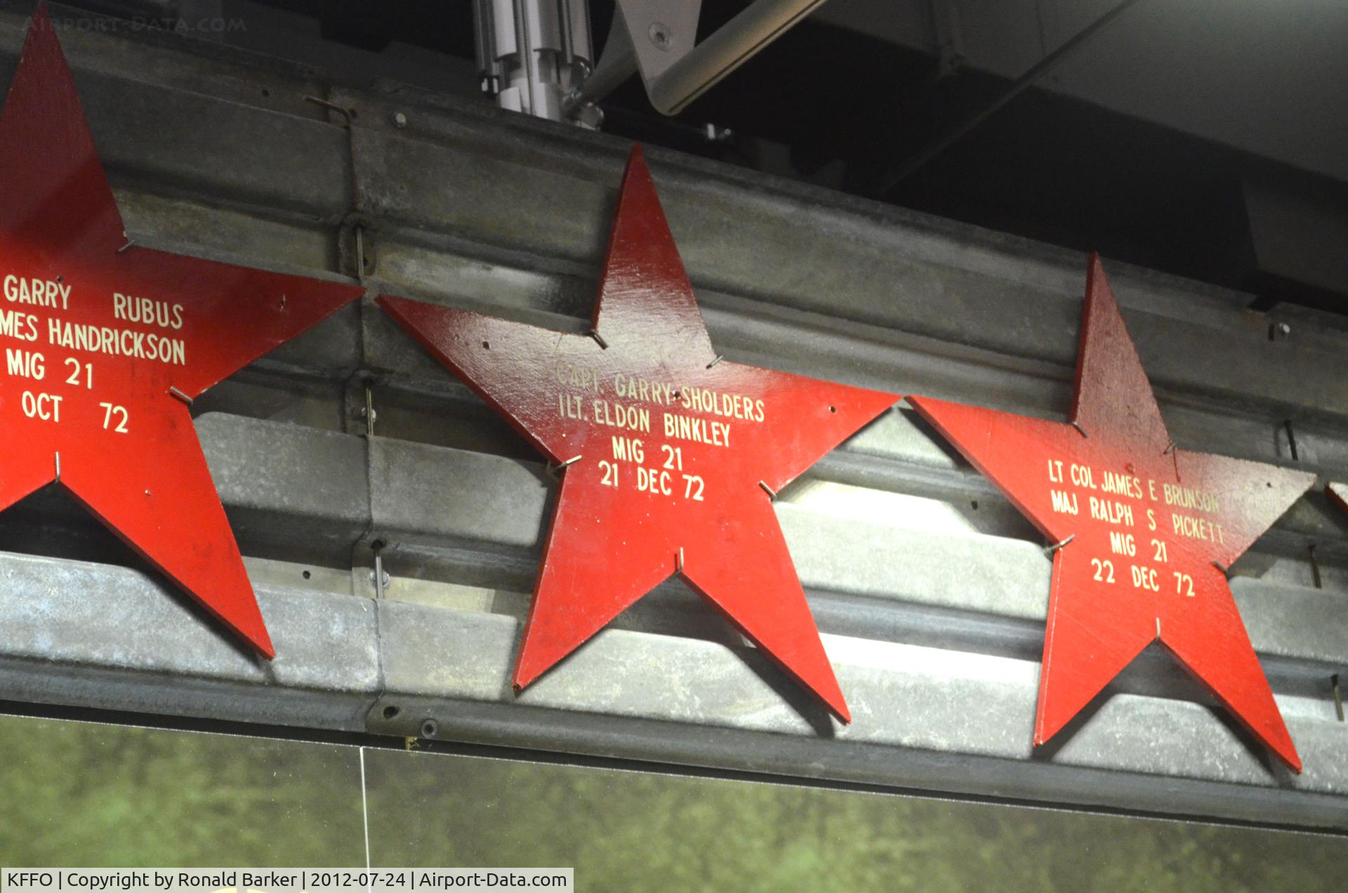 Wright-patterson Afb Airport (FFO) - 555 TFS MiG kill star from Udron RTAFB for Capt Gary 