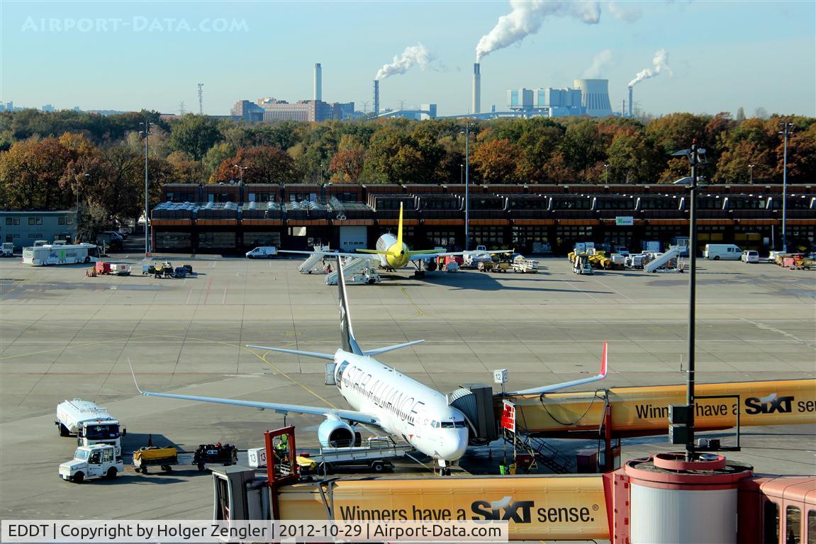 Tegel International Airport (closing in 2011), Berlin Germany (EDDT) - Business as usual at gate 12.....
