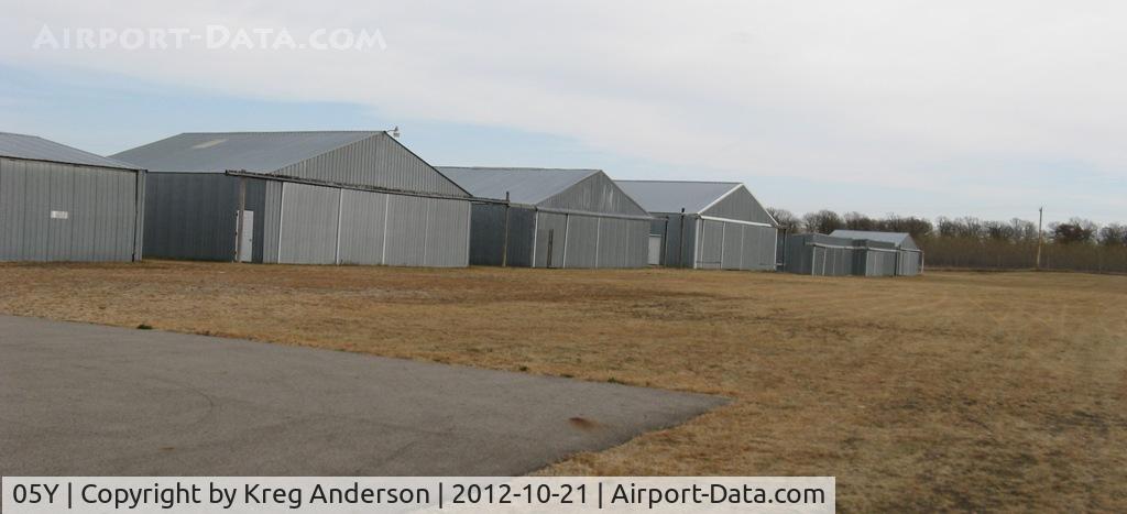 Henning Municipal Airport (05Y) - Hangar row at Henning Municipal Airport in Henning, MN.