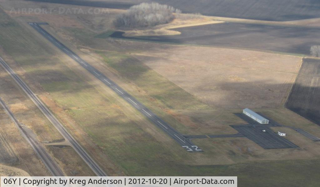 Herman Municipal Airport (06Y) - Herman Municipal Airport in Herman, MN from 2500' head from east to west.