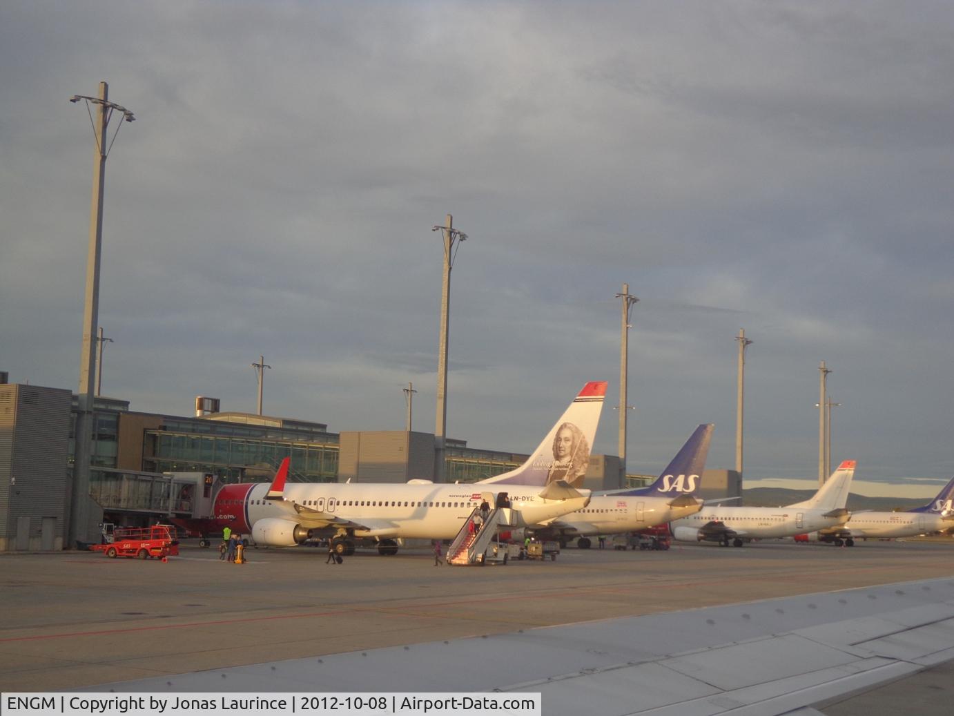 Oslo Airport, Gardermoen, Gardermoen (near Oslo), Akershus Norway (ENGM) - View of Oslo Gardermoen Airport (fly to Tromso, aircraft Norwegian)