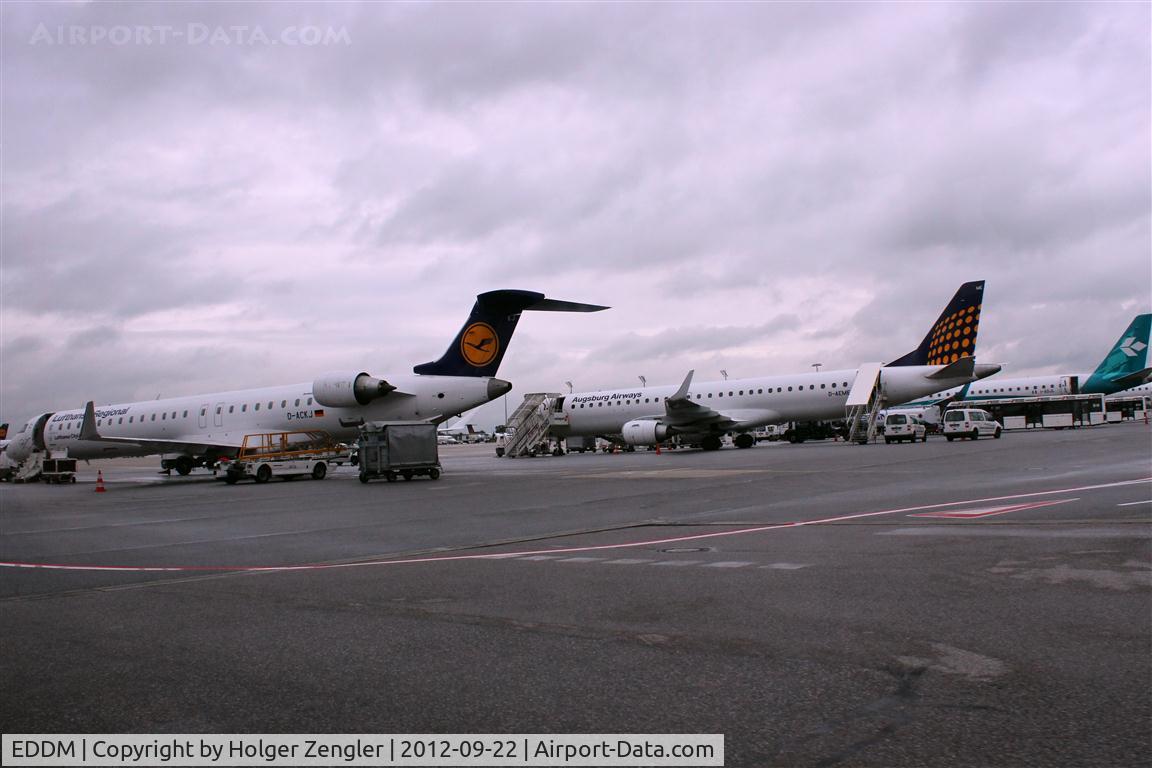 Munich International Airport (Franz Josef Strauß International Airport), Munich Germany (EDDM) - On apron for short-haul flight aircrafts.....