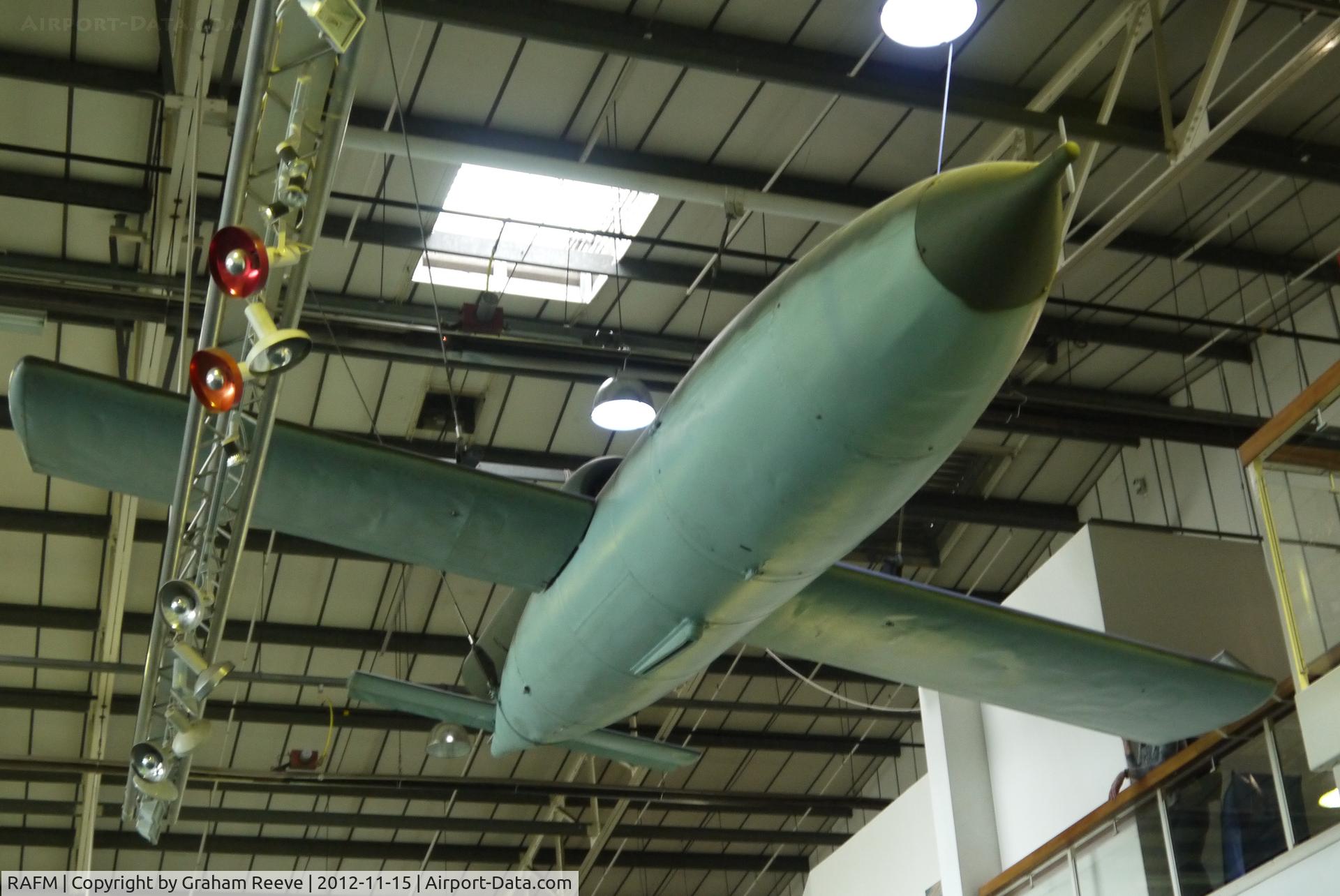 RAFM Airport - V1 flying bomb, on display at the Royal Air Force Museum, Hendon.