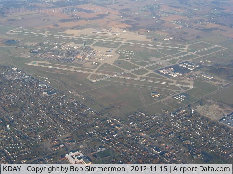 James M Cox Dayton International Airport (DAY) - Looking NW from 6500'
