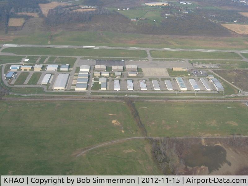 Butler Co Rgnl-hogan Field Airport (HAO) - Looking north at the corporate and T hangers.