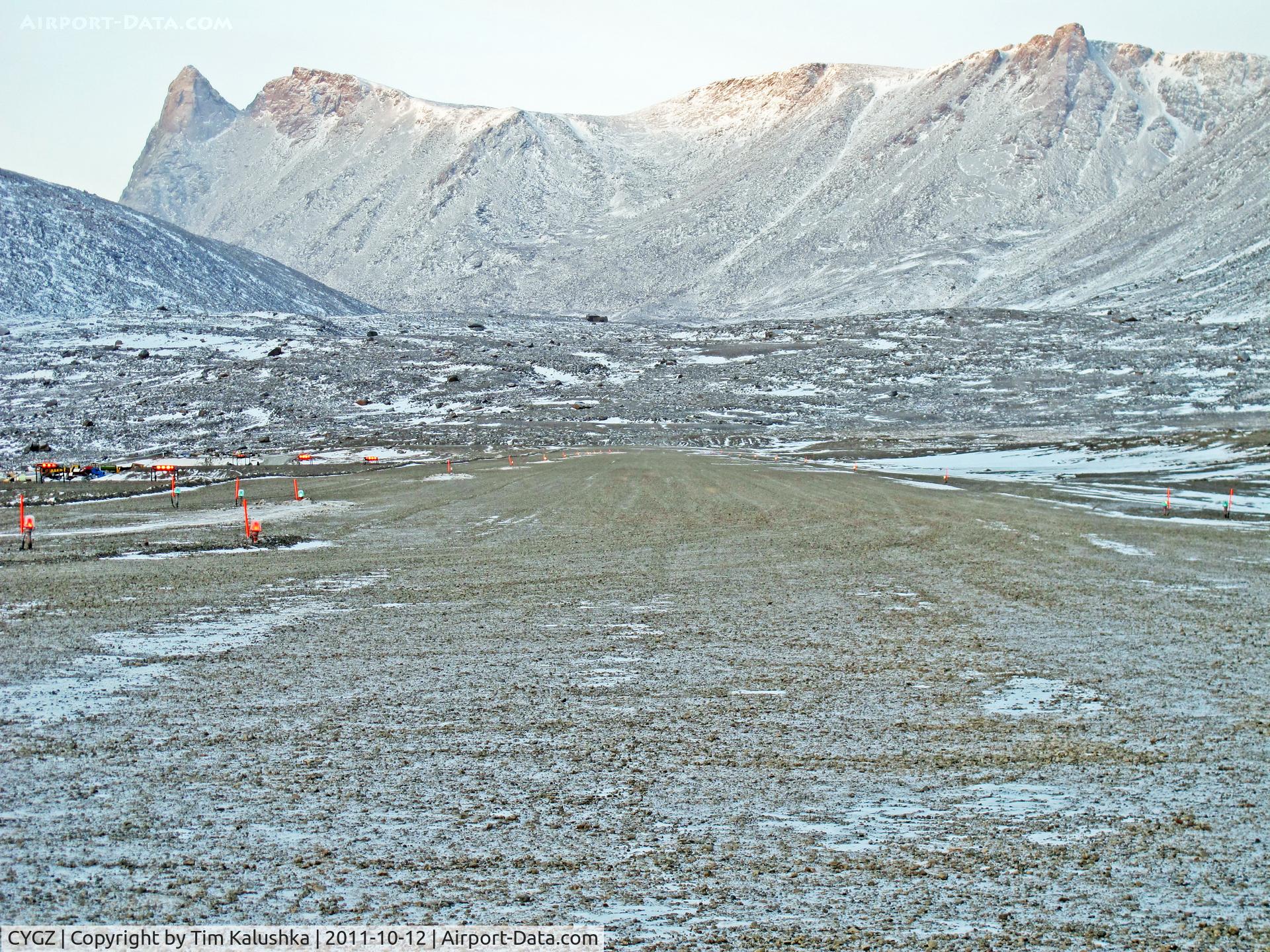 Grise Fiord Airport, Grise Fiord, Nunavut Canada (CYGZ) - Looking down runway 32.